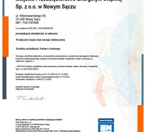 Certyfikat KZR-1