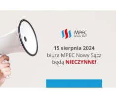 15 sierpnia biura MPEC będą nieczynne