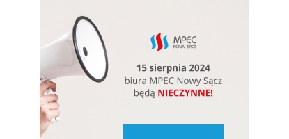 15 sierpnia biura MPEC będą nieczynne