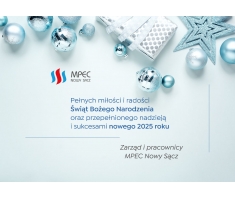 Radosnych Świąt Bożego Narodzenia życzy MPEC Nowy Sącz 